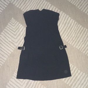Black stretch mini dress